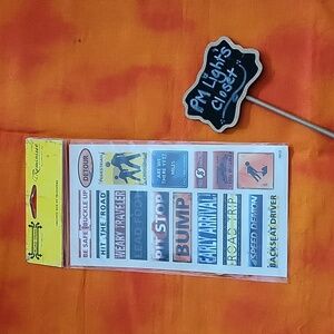 Reminisce Road Signs Creative Rub-On Transfers New